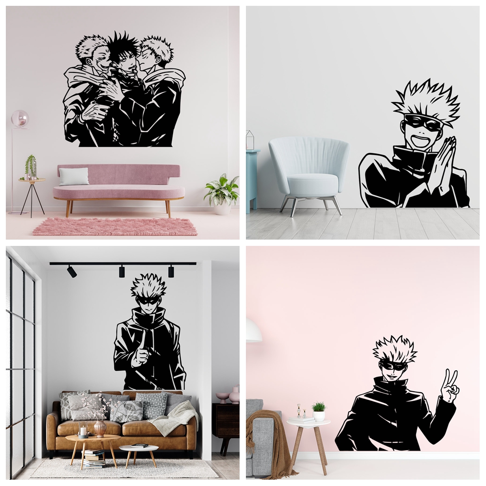 Anime Cosplay Wallpaper - Adesivo de Parede Removível com Personagens