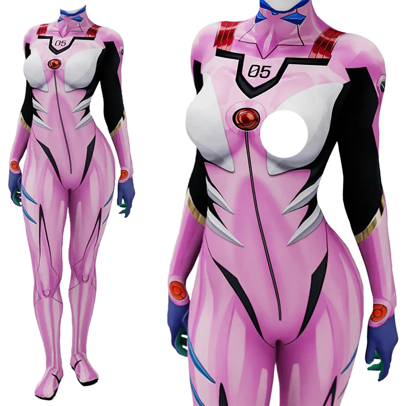 Anime Cosplay Girl - Anime eva 05 makinami cosplay traje