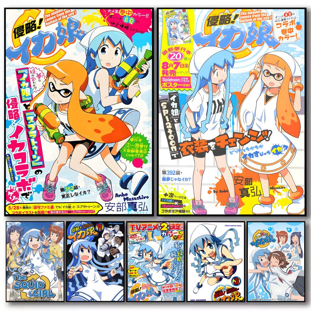Anime Cosplay Wallpaper - Pôster de anime Squid Girl, adesivos