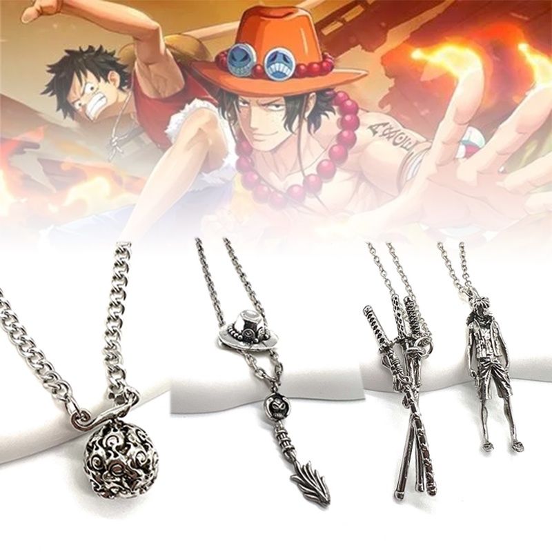 Anime Cosplay Couple - Colar de Metal 2D One Piece