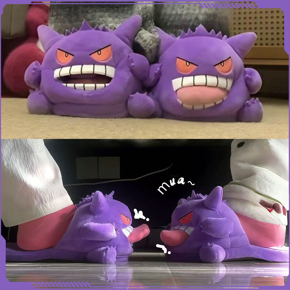 Anime Cosplay Couple - Novas Pantufas de Pelúcia Gengar Anime