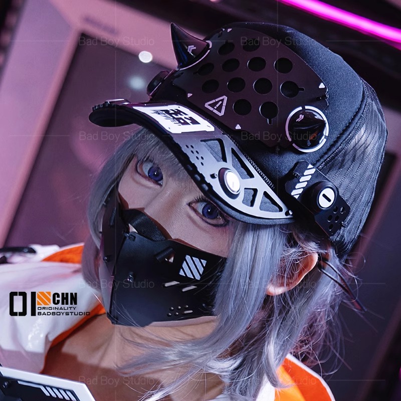 Anime Cosplay With Mask - 2025 jogo cyberpunk cosplay máscara acessórios