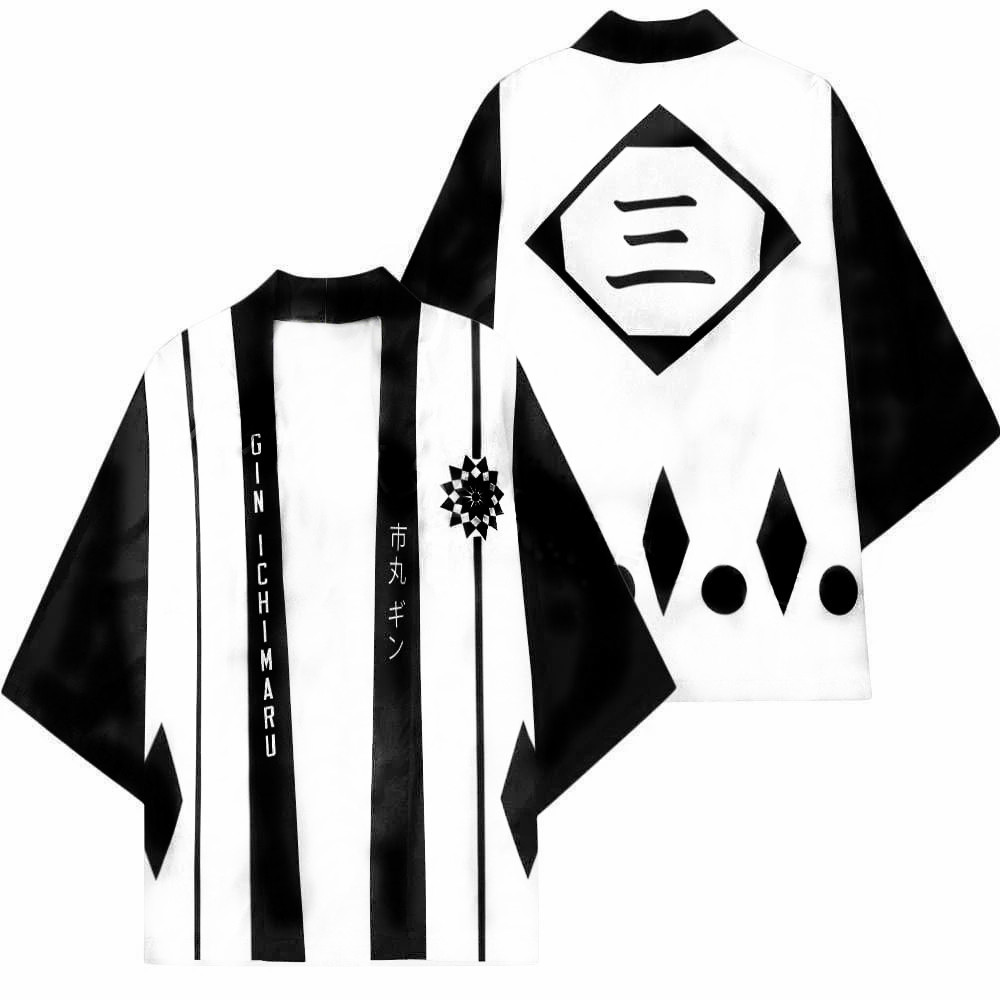 Kimono Japonês Harajuku Estamp - Bleach Captain Coat avaliação e preço