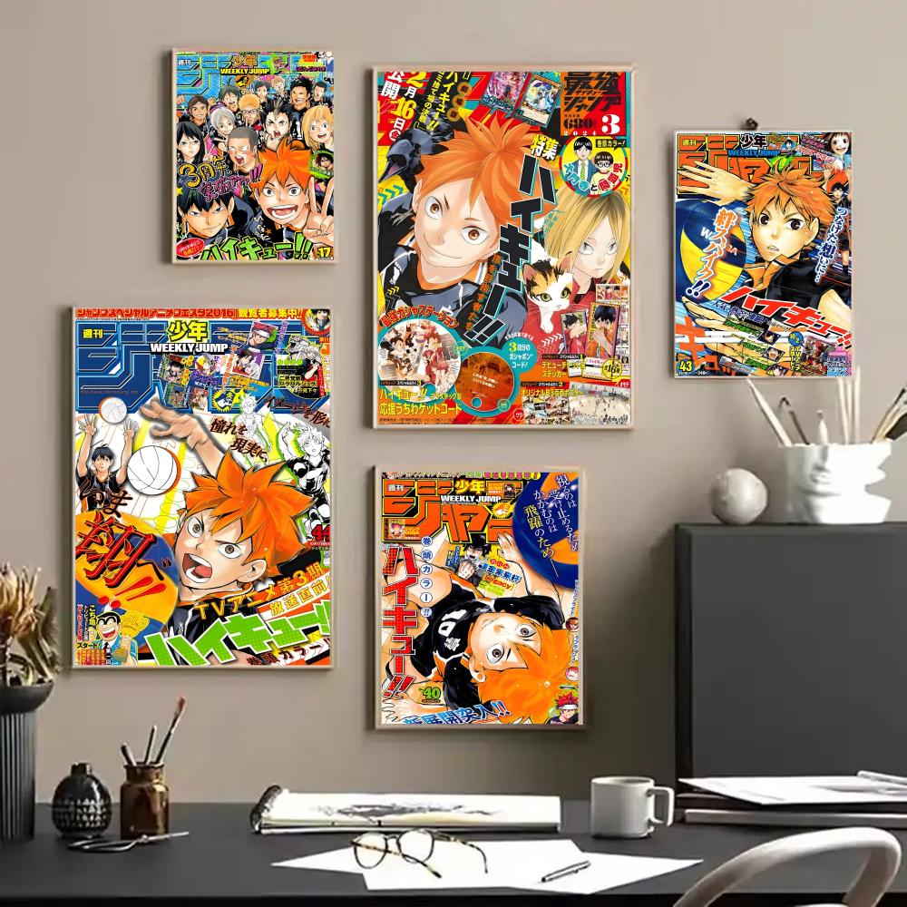 H-haikyu anime poster adesivos - Anime Cosplay Wallpaper avaliação e preço