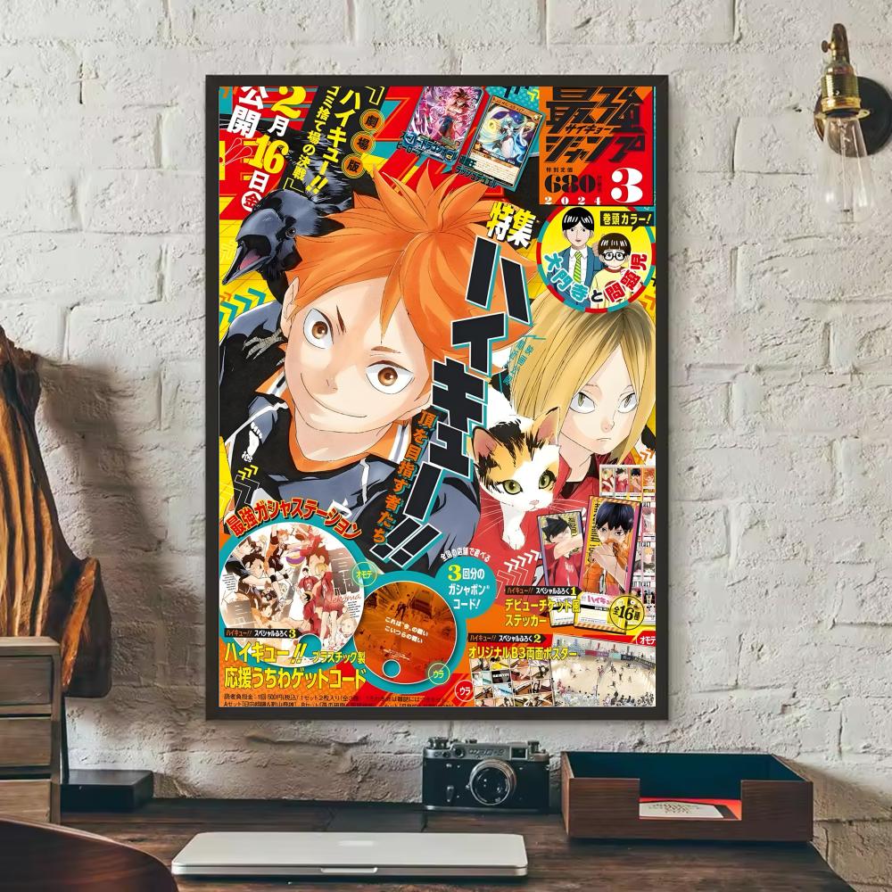 H-haikyu anime poster adesivos - Anime Cosplay Wallpaper avaliação e preço