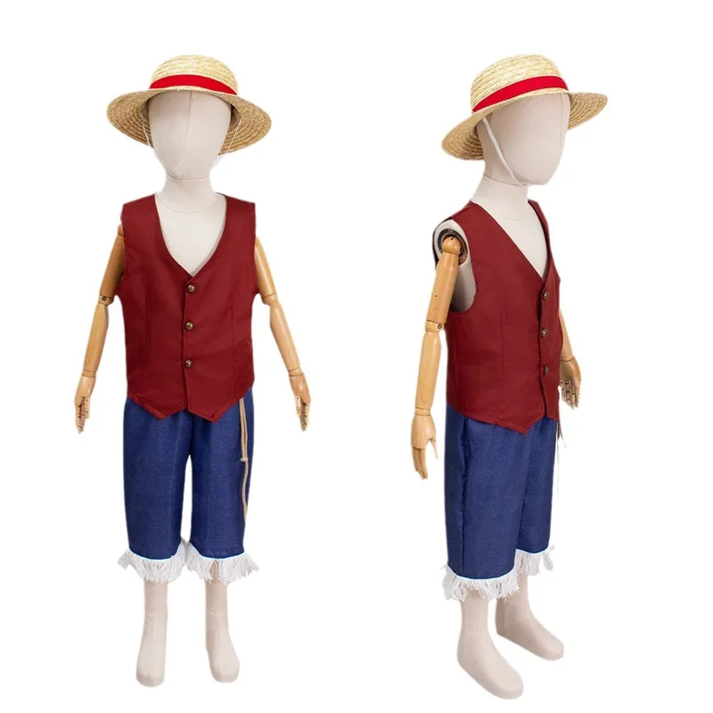 ▶ ❤ Fantasia de Cosplay do Luf - Anime Cosplay Kid avaliação e preço