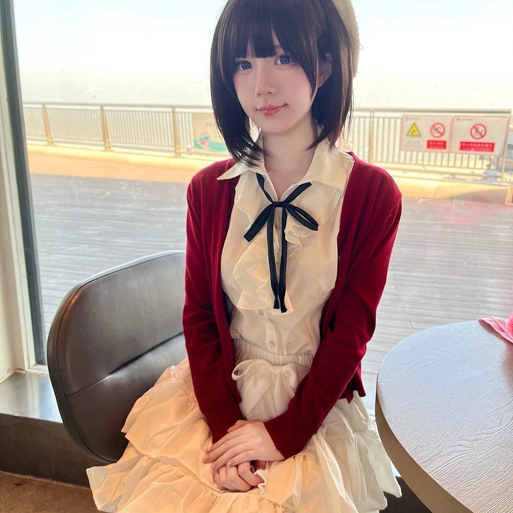 Menina casaco vermelho camisa  - Anime Cosplay Girl avaliação e preço