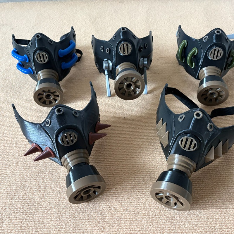 Máscara de Gás Preta 3D Impres - Anime Cosplay With Mask avaliação e preço