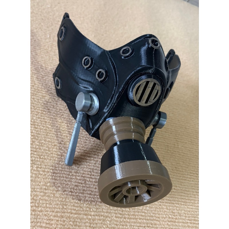 Máscara de Gás Preta 3D Impres - Anime Cosplay With Mask avaliação e preço