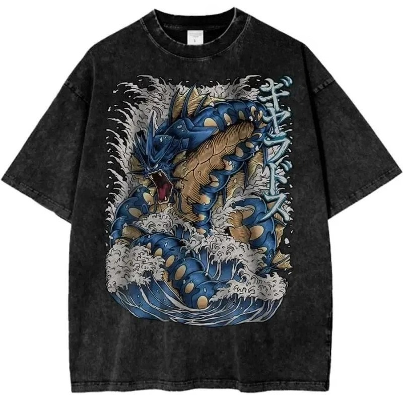 Camiseta de Anime Gyarados Mew - Anime Cosplay Couple avaliação e preço